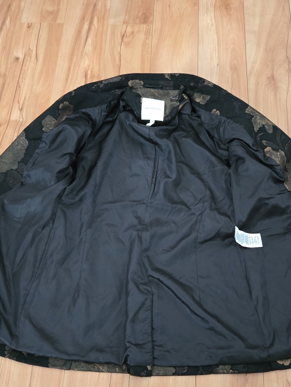 Avec Les Filles Metallic Floral Brocade Blazer Small - Picture 6 of 12